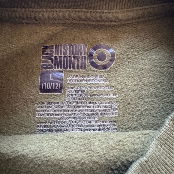 Target Black History Month Kids Crewneck Sweatshirt Size L (10/12) - Picture 3 of 4
